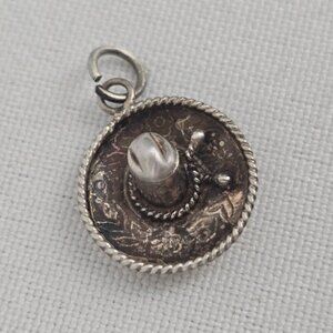 Vintage Sterling Silver Sombrero Bracelet Charm